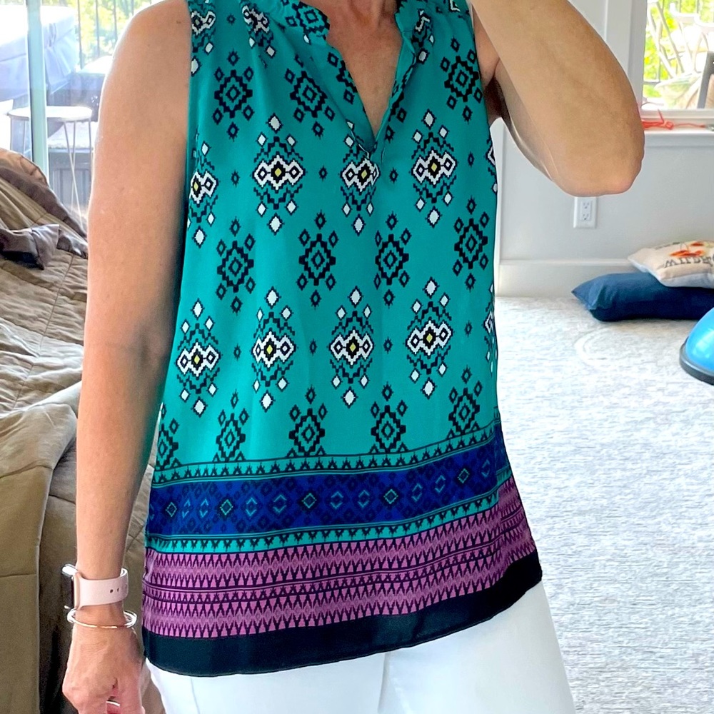 Stitch Fix Alice Blue Sleeveless Tunic